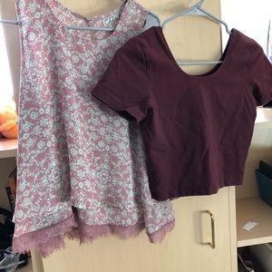 Burgundy tops
